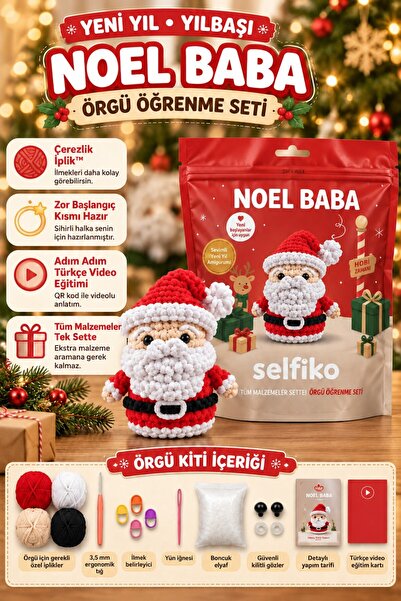 TOYFEST Selfiko New Year Christmas Santa Claus Knitting Learning Set Amigurum...