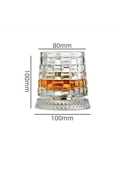 choice2 A5 【Whiskey Glasses Rotating Whisky Glass With Glass Base 360 Rotate ...