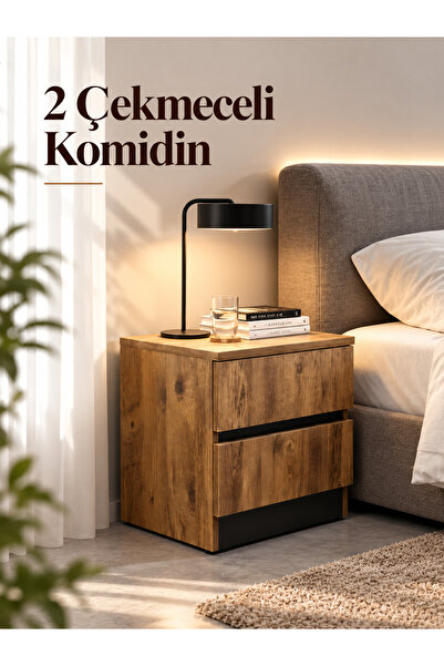 KLT Modüler Konak 2 Çekmeceli Komidin