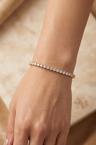 XUPING JEWELRY Altın Kaplama Zirkon Taşlı Su Yolu Bileklik