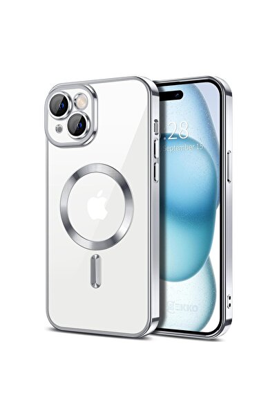 Gekko Mobile Carcasă magnetică din silicon pentru iPhone 15 cu inel MagSafe, ...