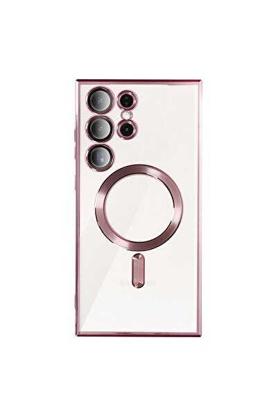 Gekko Mobile Husă MagCase pentru Samsung S23 Ultra, spate transparent cu marg...