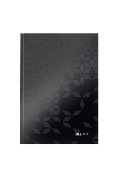 Leitz , Notebook A5, Dictando Ruling, 80 Pages, Black Cardboard Cover, WOW Co...
