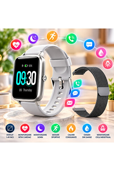 ideal STORE Ceas SmartWatch si Bratara Fitness IdealSTORE Tiger 70, Bratari d...