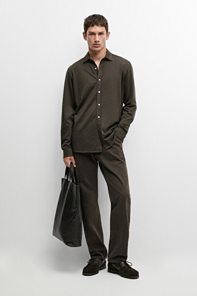 Massimo Dutti Pamuklu slim fit streç gömlek