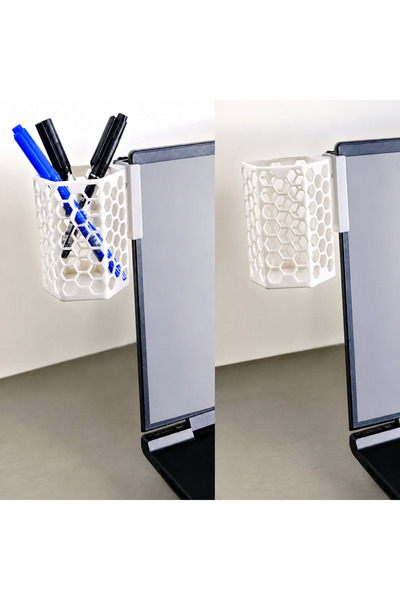 Bezos 3D Printing Monitor Pen Holder - Honeycomb Patterned Laptop Edge Hexago...