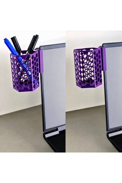 Bezos 3D Printing Monitor Pen Holder - Honeycomb Patterned Laptop Edge Hexago...