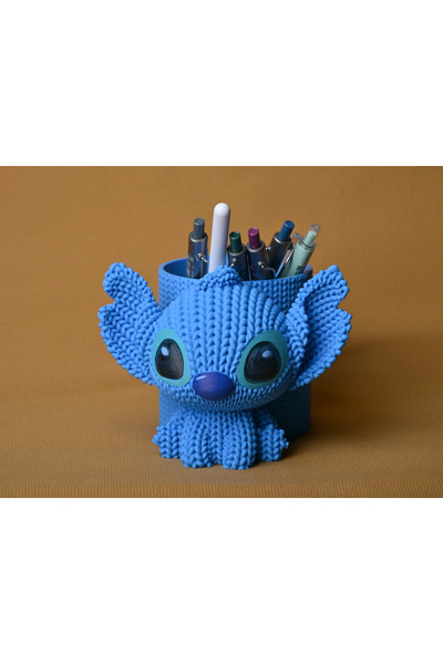Bezos 3D Printed Knitted Pen Holder - Desktop Pen Organizer with Cute Charact...