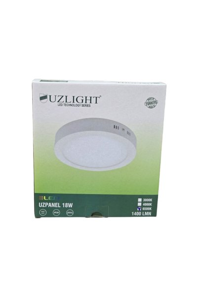 Uzlight 18w Sıva Üstü Tavan Led Lamba 1400 Lümen Beyaz Işık