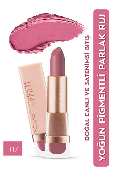 Lollis Lipstick Velvety Structure Intense Pigmented Long-Lasting Lipstick 107