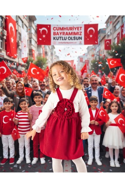 Nehirim Kids فستان عيد الأضحى للأطفال البنات بأكمام طويلة ونقشة زهور منقوشة ب...