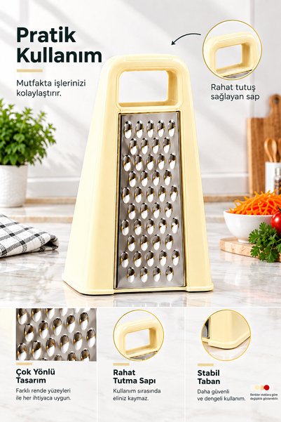 Crystal Ware 3-Piece Grater Set, Triangular Design, Durable Surface