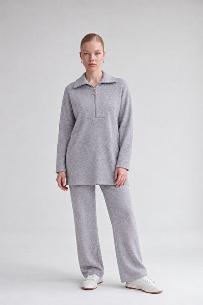Levidor Sim Detailed Cashmere Double Set Gray