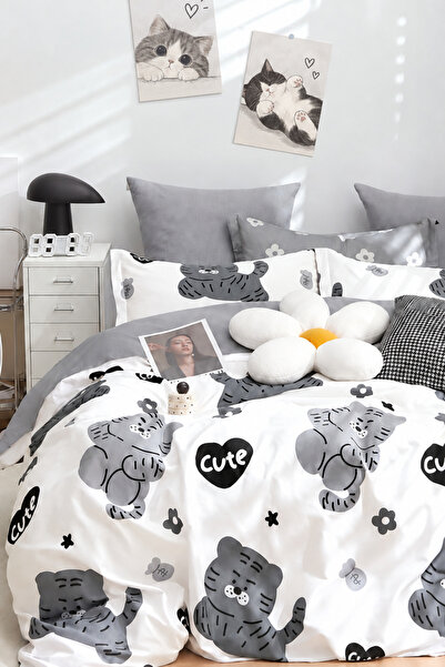 İQON Elastic Sheet Duvet Cover Set Single Size Cute