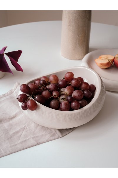 Beige & Stone X Duygu Batum Momento Stone Bowl Serving Presentation Plate
