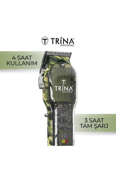 Trina Saç Kesme Makinesi Kamuflaj Desenli - 55