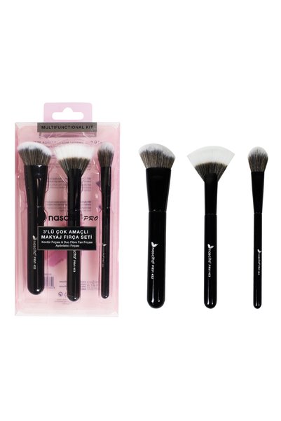 nascita Siyah Makyaj Fırça Seti 3'lü NASBRUSHSET100