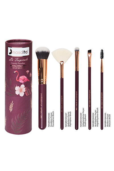 nascita La Tropicale Serisi Bordo Makyaj Fırça Seti 5'li Kavanoz NASBRUSHSET95