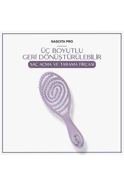 nascita Açma Tarama 3d Geri Dönüştürülebilir Saç Fırçası Mor - 33