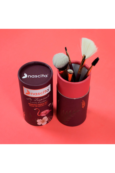 nascita La Tropicale Serisi Bordo Makyaj Fırça Seti 5'li Kavanoz NASBRUSHSET95