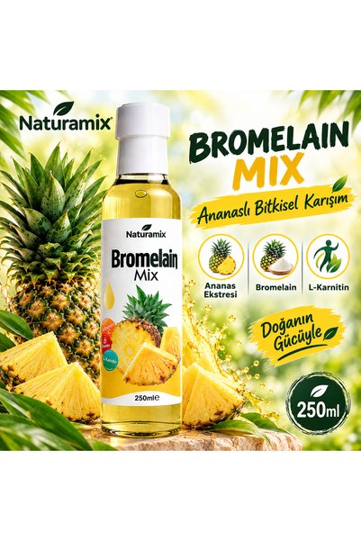 NaturaMİX Bromelain Mix Ananas,Bromelain & L-Karnitin İçeren Bitkisel Karışım