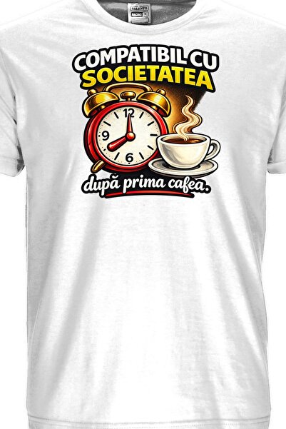 Generic Brand Divertis Tricou Amuzant Unisex „Compatibil cu societatea după p...