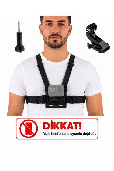 RivultCam Aksiyon Kamera Göğüs Bağlantı Aparatı – GoPro SJCAM DJI Uyumlu Vücu...