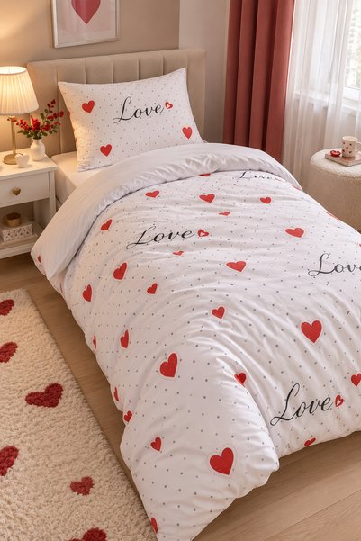 İsmail Gürel Single Size Fitted Sheet Duvet Cover Set |   Cotton