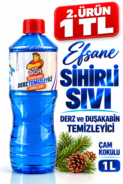MR.BOR Sihirli Formül Derz & Banyo Duşakabin Fayans Arası Temizleyici 1 Lit– ...