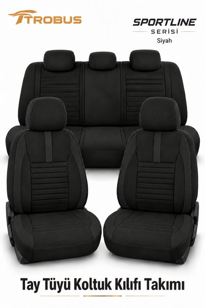 TROBUS Renault Kangoo Combi 2008-2021 Uyumlu Sportline Serisi Siyah Ortopedik...