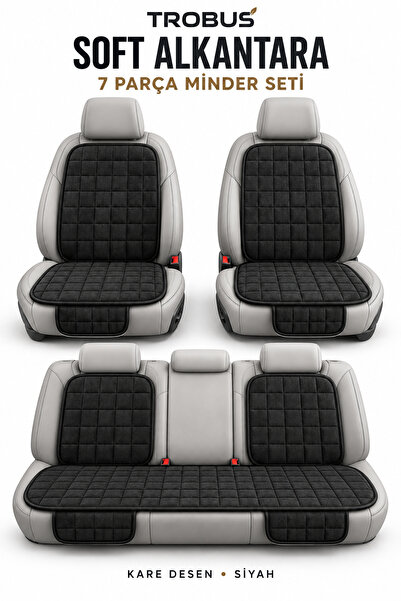 TROBUS Hyundai Tuscon Elite 2021+ Kare Desen Soft Alcantara 7'li Oto Koltuk M...