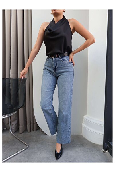 ESRAHELVACI Belted Cuffed Cut-Off Orj Jeans