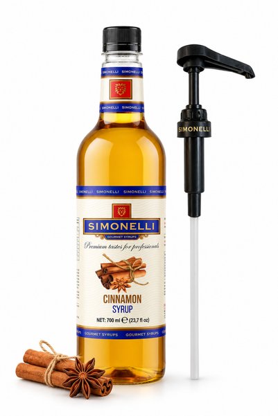 Simonelli Kahve Şurubu Tarçın Aromalı 70 CL + POMPA Simonelli