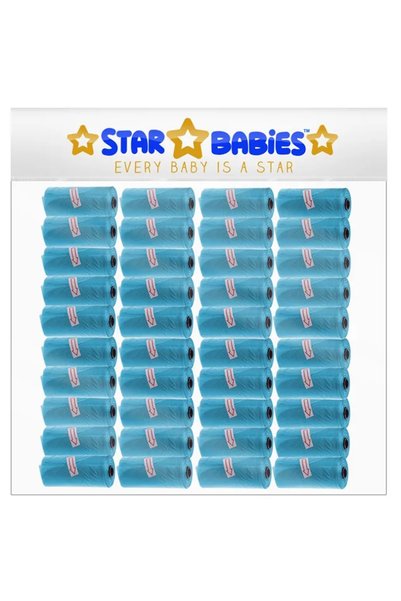 STAR BABiES أكياس معطرة زرقاء - عبوة من 40 كيساً (15 كيساً من كل نوع)
