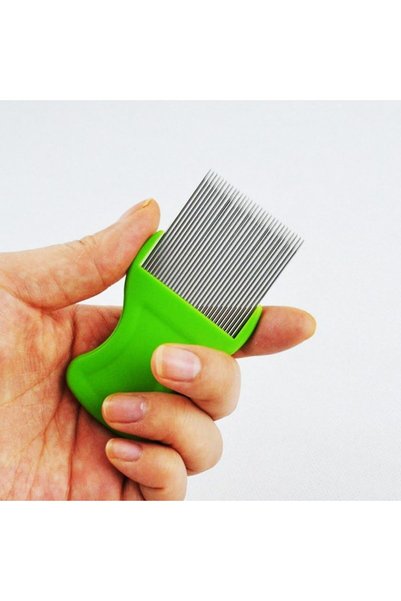 LA PERLA TECH Metal Lice Comb with Ergonomic Handle, Fine-Toothed Steel Pins,...