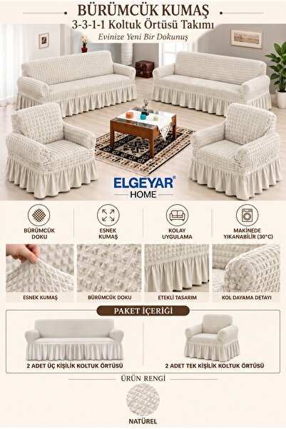 elgeyar Bürümcük Sofa Sofa Bed Cover Armchair Cover 3 3 1 1