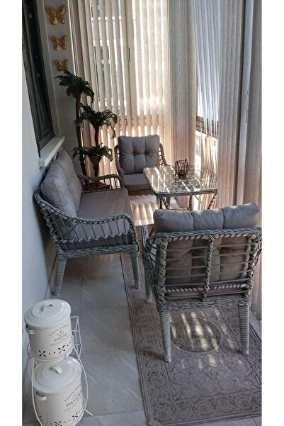 Tu Tienda MİNİMAL BALKONLAR ÖZEL KAŞ GALVANİZ 2+1+1+SEHPA BAHÇE BALKON MOBİLY...