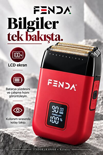 Fenda Profesyonel Sıfır Kesim Tıraş Makinesi Kırmızı FNDSKLKS0008RD