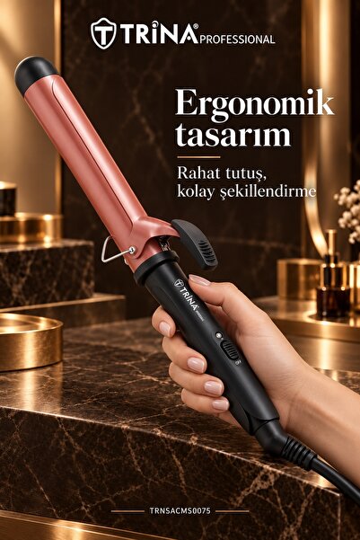 Trina Profesyonel Saç Maşası 38x200mm Rose Gold Trnsacms0075