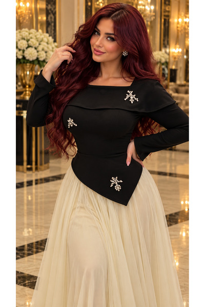 Habiba A Design That Combines the Intensity of Black and the Purity of Ivory ...