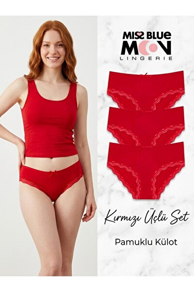 missblue moon High Waist Lace Bato New Year's Special Collection Red Panties ...