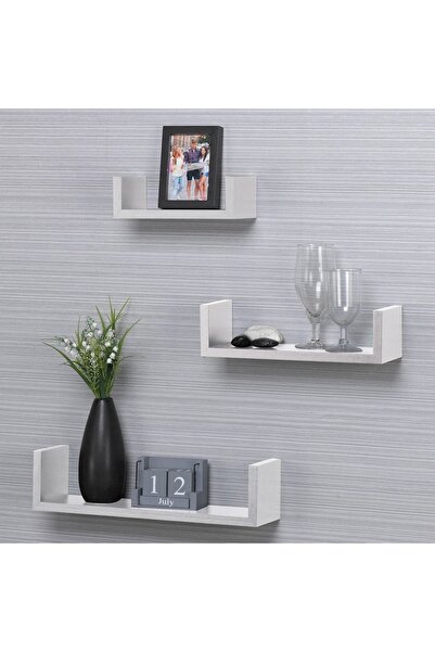 OEM Set Rafturi Suspendate MDF Albe de Perete - 3buc - Forme, Produse Scoala