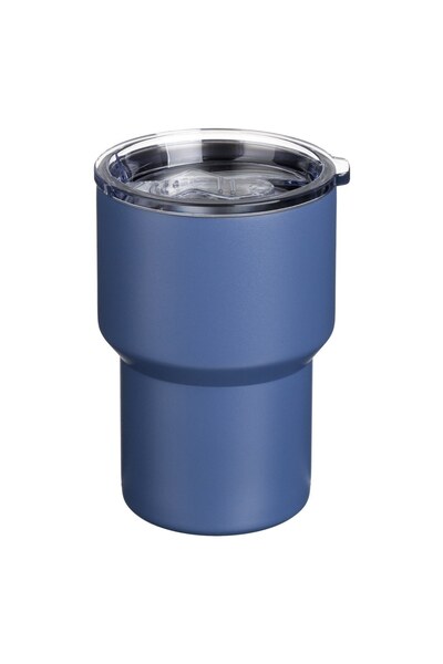 OEM Pahar Termos Metalic Albastru Mat Unique & Capac Transparent 400ml