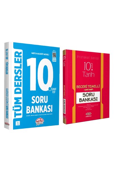 Editör Yayınevi MEB Maarif Modeli 10. Sınıf Tüm Dersler Soru Bankası+Soru Ban...