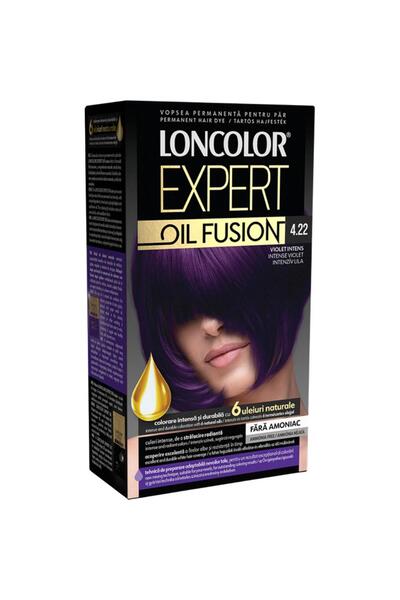 Loncolor Expert Set 2 x Vopsea de Par Permanenta Oil Fusion 4.22 Violet Inten...