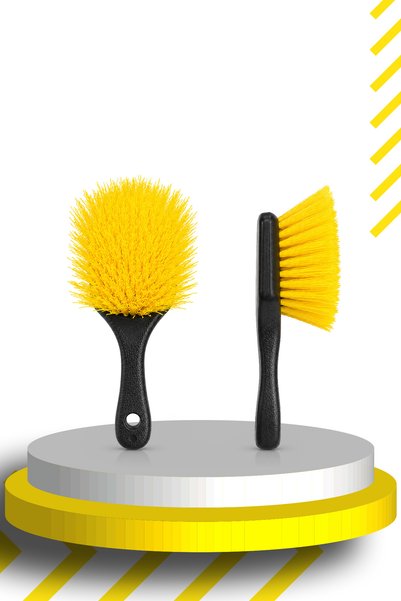 titocarpro Wheel Cleaning Brush Thick Yellow Wire