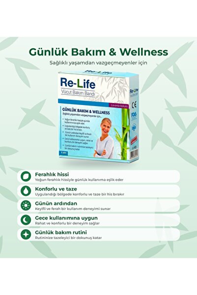 Relife Ayak Detoks Bandı %100 Doğal Bitkisel Detox Bandı – Uyku Toksin Atma 1 Kutu 8 Adet