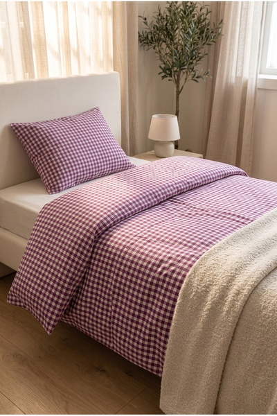 Medaillon Home Pötikareli Single Duvet Cover Set |   Cotton |   160X220 cm Duvet Cover, 1 Piece 50X70 cm Pillowcase |   Stylish and Elegant