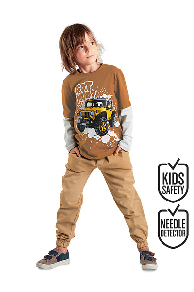 MSHB&G Jeep Car Boy T-Shirt Gabardine Pants Set