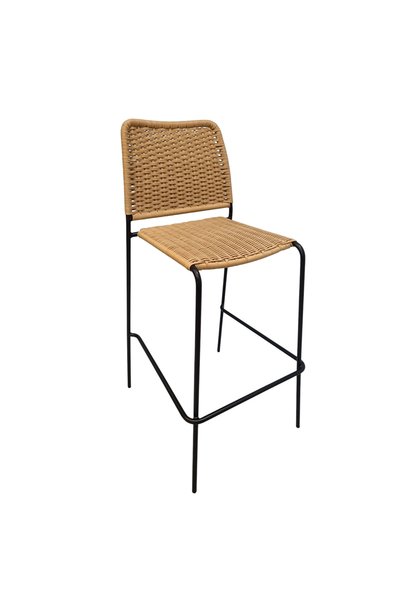 Stilera Yüksek Sandalye Rattan Siyah